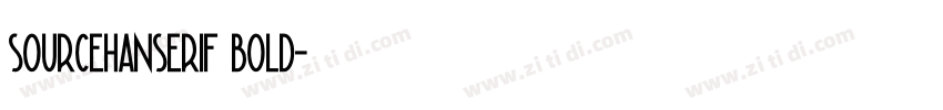 sourcehanserif bold字体转换
